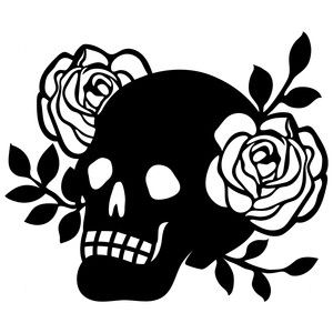 300x300 Silhouette Design Store Floral Skull Sophie Gallo Design