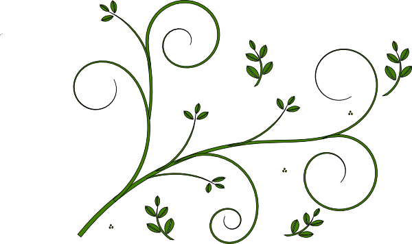 600x356 Flower Silhouette Art Vine Design Clip Art Paper Crafting