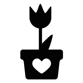 283x283 Flower Heart Silhouette Silhouette Of Flower Heart