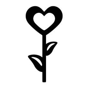 283x283 Heart Flower Silhouette Silhouette Of Heart Flower