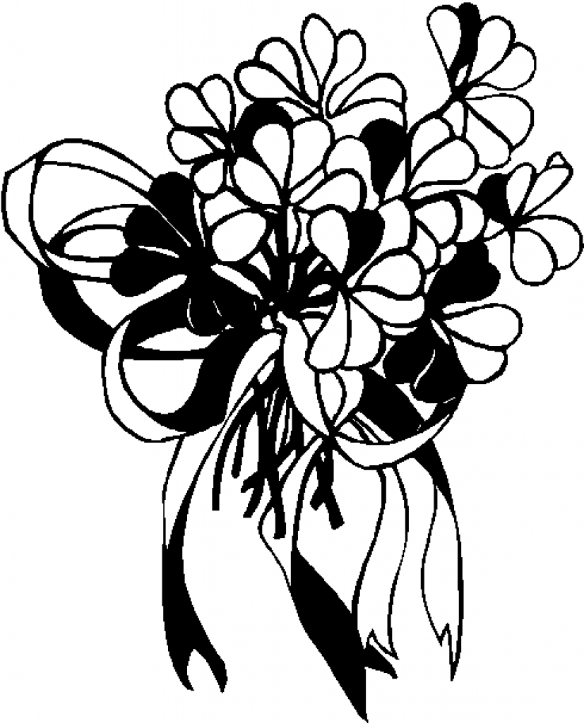 827x1024 Clip Art Silhouette Flower Bouquet Cliparts
