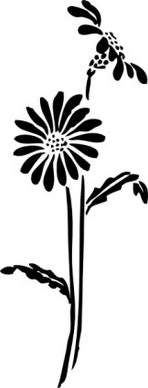 490x1285 Flowers Silhouette Clip Art Free Vector Download