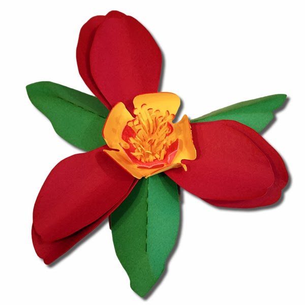 600x600 Bits Of Paper 3d Columbine Amp Lisianthus Paper Flowers
