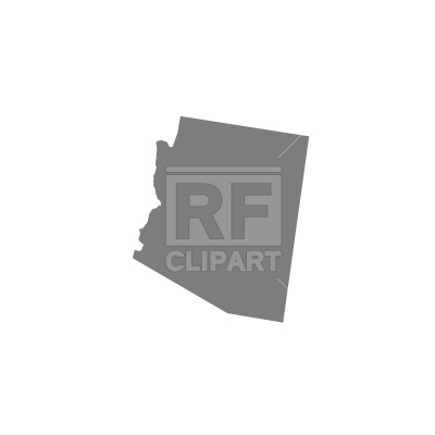 400x400 Arizona Silhouette Free Vector Clip Art Image