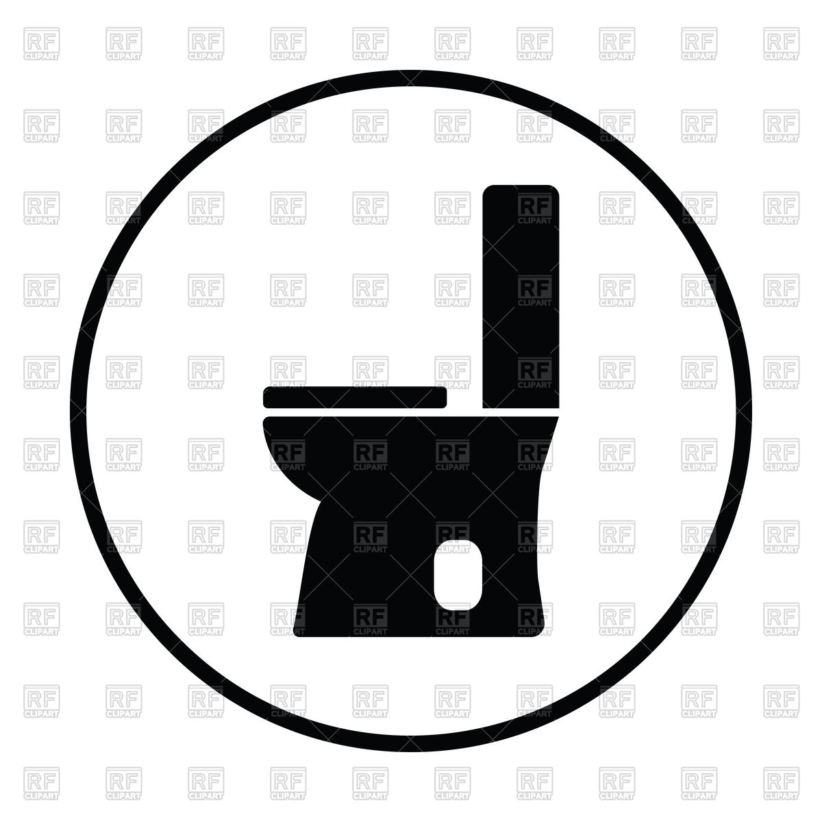 1200x1200 Silhouette Of Toilet Bowl Icon Royalty Free Vector Clip Art Image