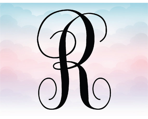 570x459 Vine Svg Font, Curly Vector Letters Svg, Eps, Pdf, Instant