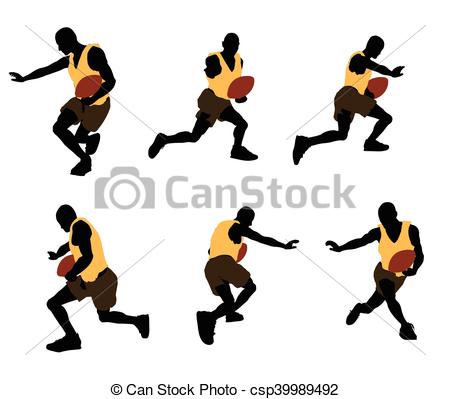 450x399 Eps 10 Vector Illustration Of Football Player Silhouette Eps