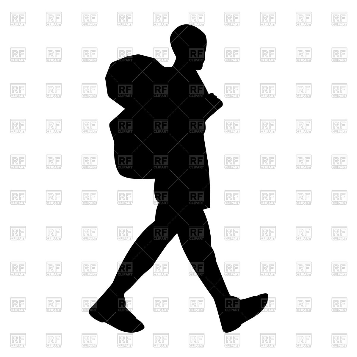 1200x1200 Tourist Silhouette Royalty Free Vector Clip Art Image