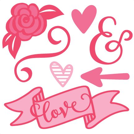 432x432 Valentine Set Svg Scrapbook Cut File Cute Clipart Files