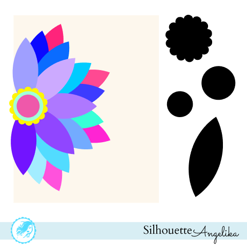 482x483 Lotus Flower Card Free Silhouette Studio Cut File Gazelle