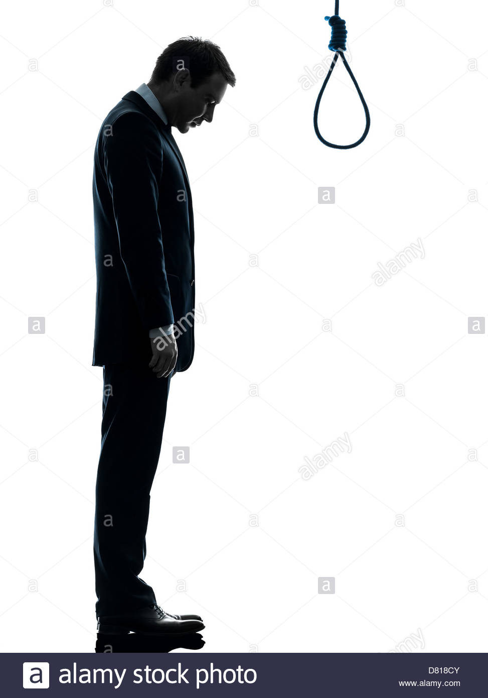 973x1390 One Man Standing In Front Of Hangman's Noose In Silhouette Studio