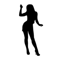 204x204 Female Body Silhouette Front Clipart