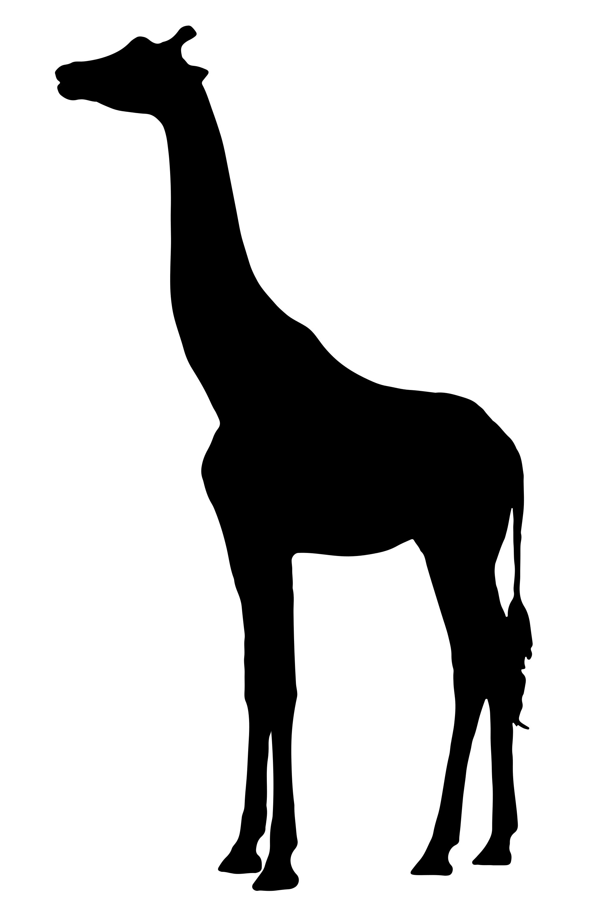 2000x3000 Giraffe Silhouette 3 Clipart