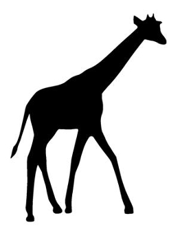 278x330 Giraffe Silhouette 6 Decal Sticker