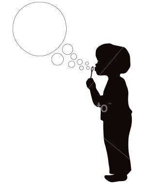 294x380 Download This Boy Blowing Bubbles In Silhouette Vector