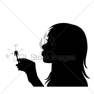 325x325 Girl Blowing On Dandelion Gl Stock Images