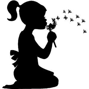 300x300 Little Girl Blowing Dandelions Wall Art Wall Designs Dana's Room