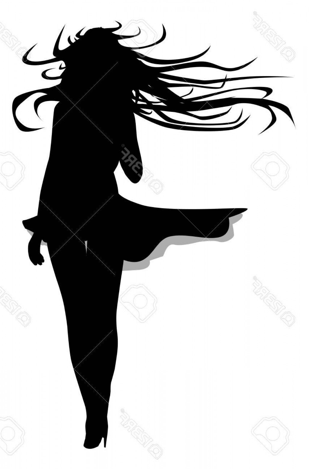 1029x1560 Woman Blowing Hair Silhouette Vector Lazttweet