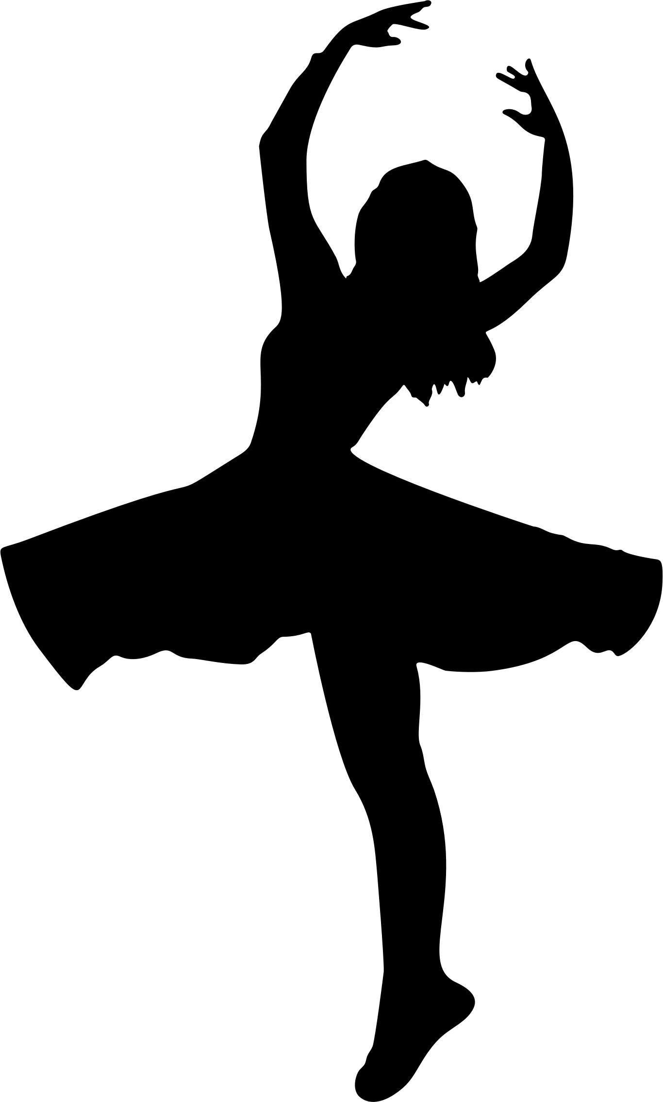 Silhouette Girl Dancing at Free for