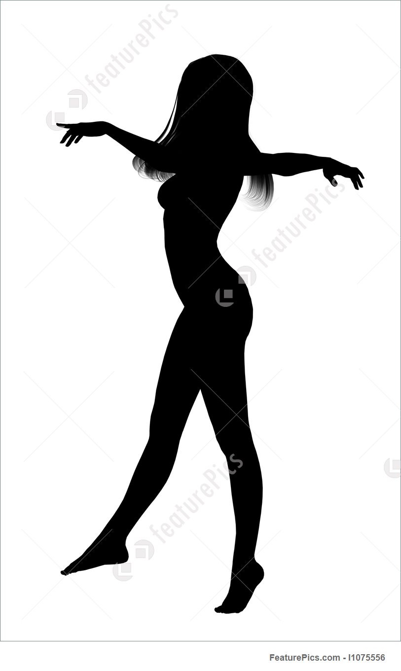 813x1360 Female Dancing Silhouette Illustration