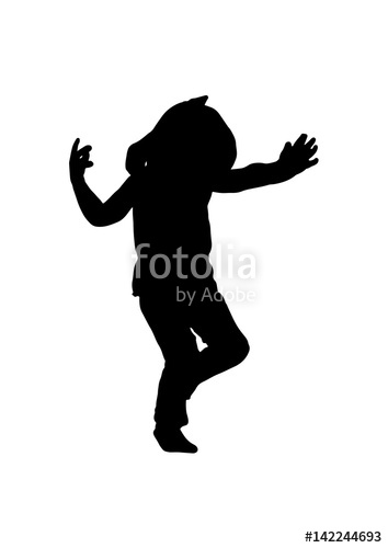 354x500 Silhouette Girl Jumping Vector Black Stock Image And Royalty Free
