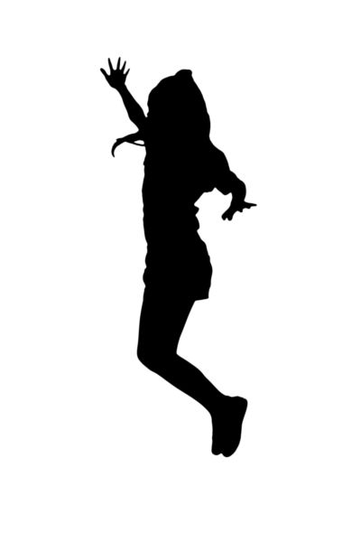 400x600 Silhouette Image Of A Girl Jumping.