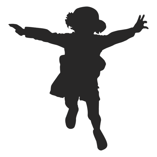 512x512 Silhouette Of Girl Jumping