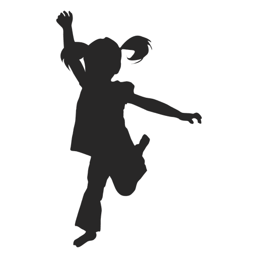 512x512 Girl Jumping Silhouette 6