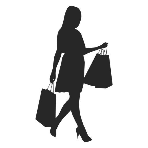 512x512 Girl Shopping Silhouette 5