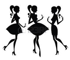 236x202 Fashion Shopping Girls Silhouette Digital Clipart Vector Eps Png