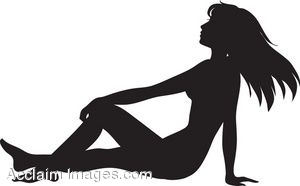 300x186 Clip Art Of A Woman Sitting Down In Silhouette