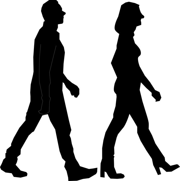 716x720 People Clipart Silhouette Walking Collection