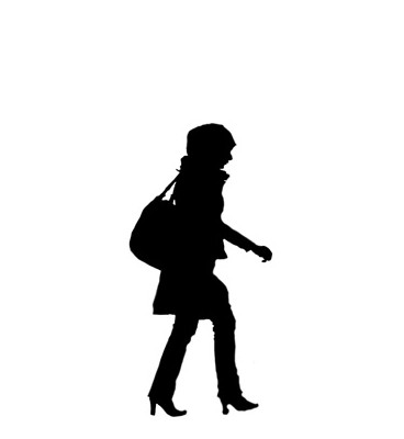 368x400 Silhouette Woman Walking