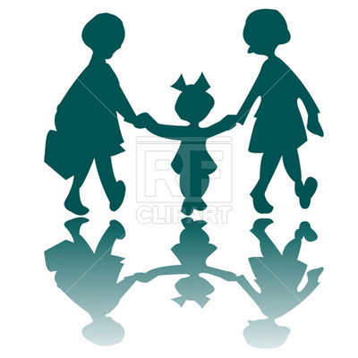 400x400 Girls Silhouette Royalty Free Vector Clip Art Image