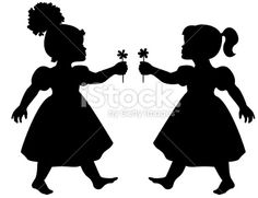 236x181 Caucasian Girl Illustration Silhouette Children, Kids, Infants