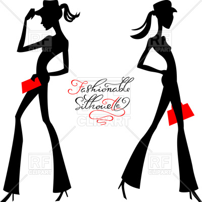 400x400 Fashionable Silhouette Of Girls