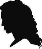 135x159 Silhouette Female Head With Flowing Hair Stock Vectors