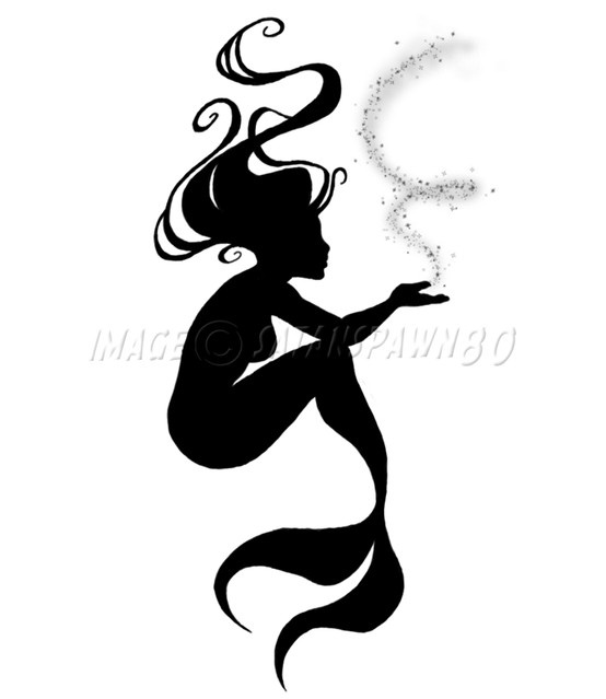 554x639 Mermaid Silhouette Glass Clipart Library