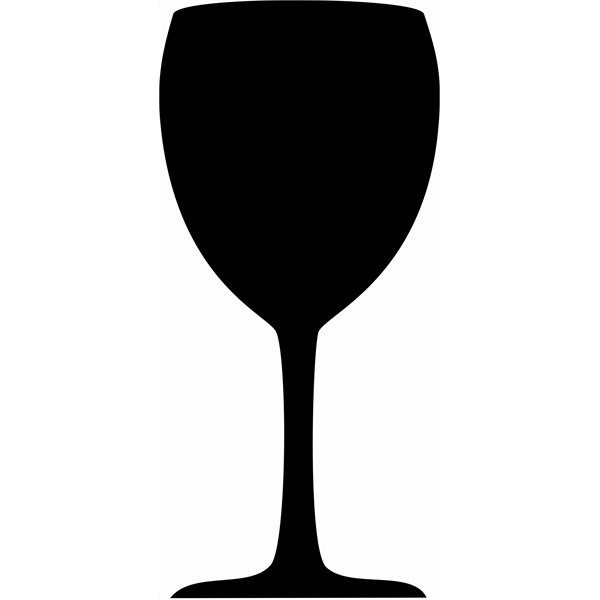 600x600 Wine Glass Silhouette Wall Chalk Board