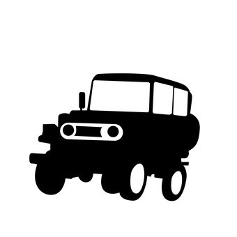 340x340 Free Silhouette Vector Toy, Car, Cart, Classic