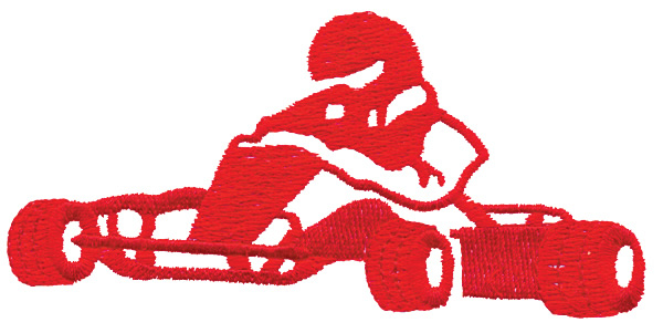 600x301 Go Cart Silhouette Embroidery Designs, Machine Embroidery Designs