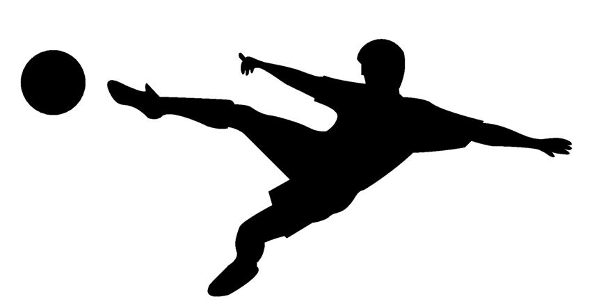 854x440 Soccer Player Silhouette 1 Decal Sticker