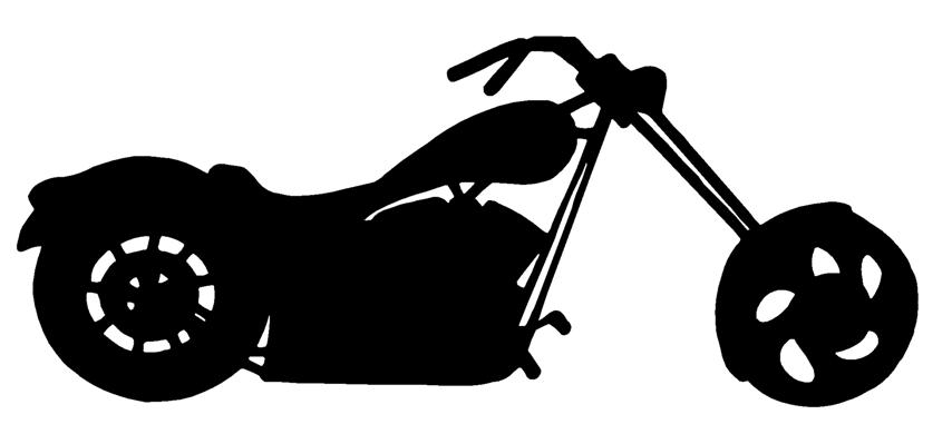 854x390 Chopper Silhouette 2 Decal Sticker