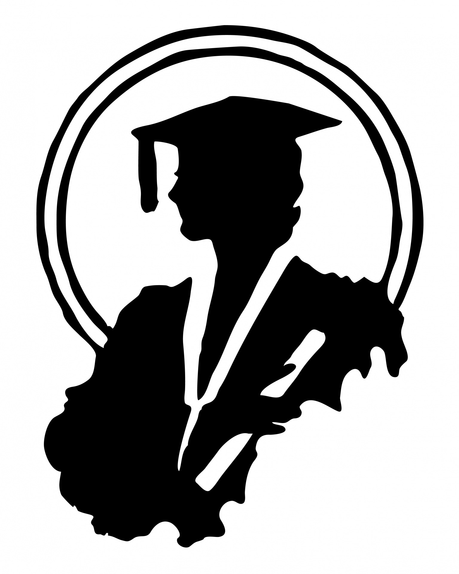 1535x1920 Female Graduate Silhouette Clipart Immaculate Conception School