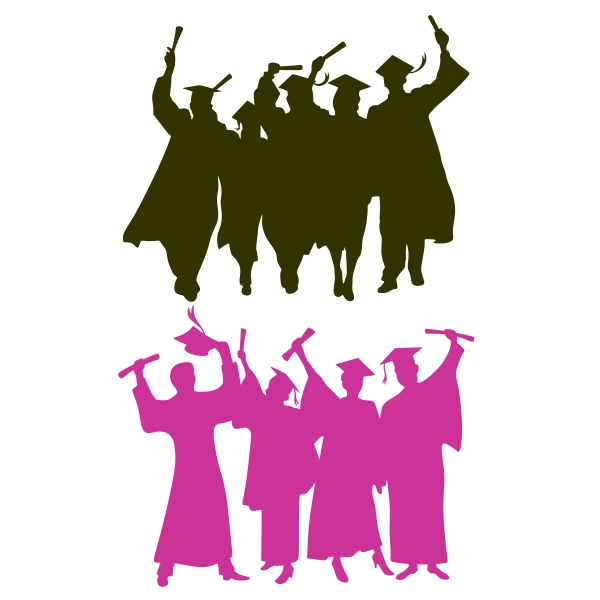 600x600 Graduation Silhouette Pack Cuttable Design