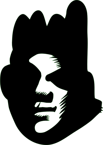 355x500 Vector Image Of Black Face Silhouette Public Domain Vectors