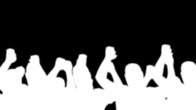 640x360 Group Man Silhouette White Color Alpha Stock Video Footage 4170056