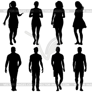 300x300 Silhouette Group Of People Standing In Variou