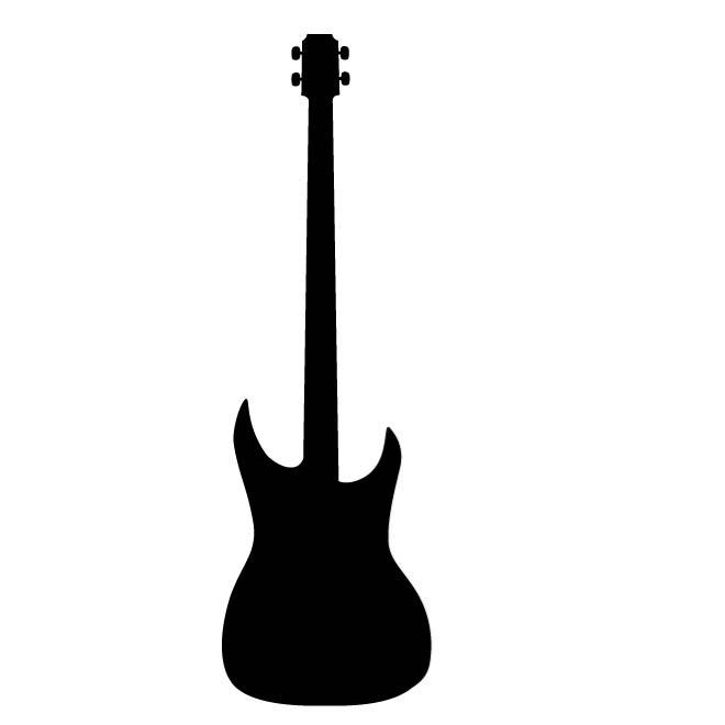 660x660 Bass Guitar Silhouette