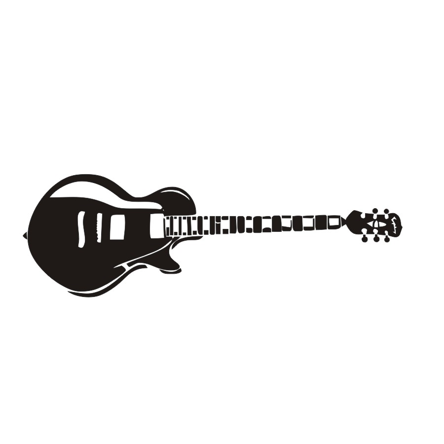 900x900 Electric Guitar Wall Stickers Silhouette Music Walls Decals Vinyl